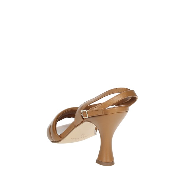 Paola Ferri Shoes Heeled Sandals Brown leather D7439