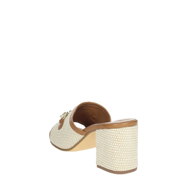 Paola Ferri Shoes Heeled Slippers Brown leather D7431