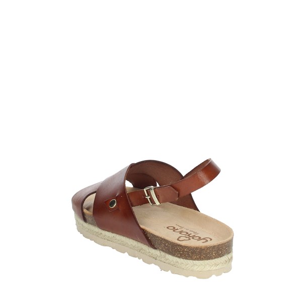 Yokono Shoes Sandal Brown leather JAVA-153