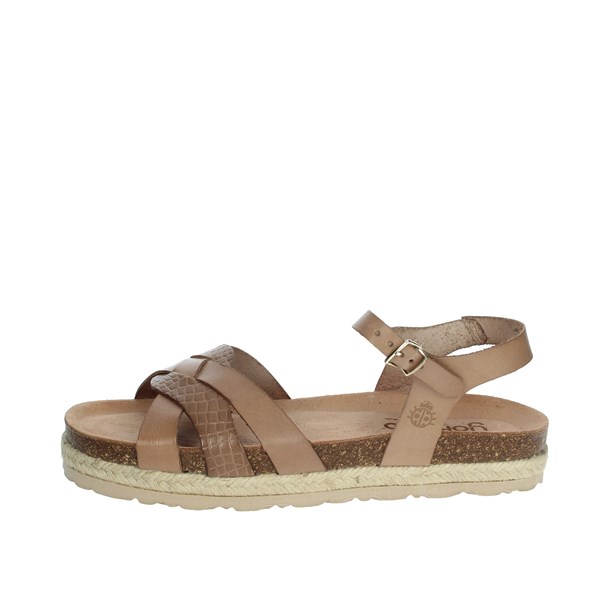 Yokono Shoes Flat Sandals Brown Taupe JAVA-152