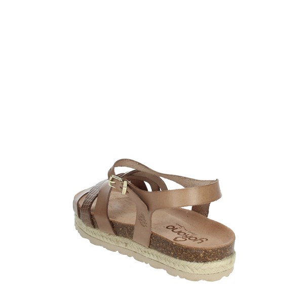 Yokono Shoes Flat Sandals Brown Taupe JAVA-152