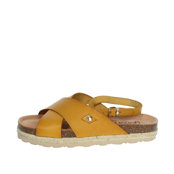 Yokono Shoes Flat Sandals Mustard JAVA-153