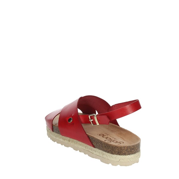 Yokono Shoes Flat Sandals Red JAVA-153