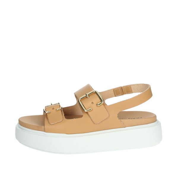 Frau Shoes Platform Sandals Beige 4053