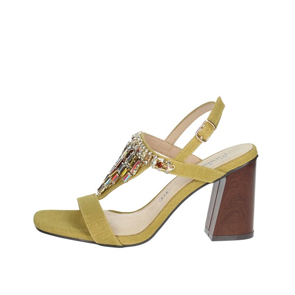 Menbur Shoes Heeled Sandals Mustard 22453