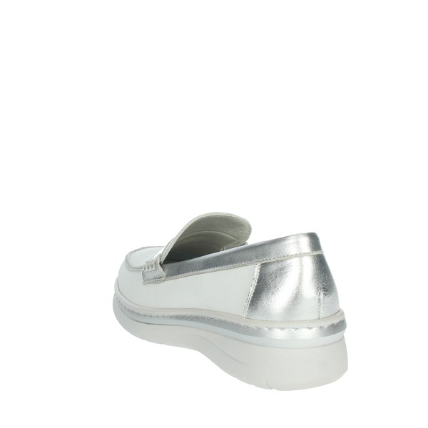 Notton Shoes Moccasin White/Silver 3200