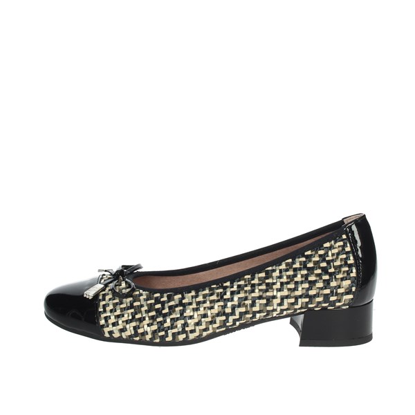 Pitillos Shoes Ballet Flats Black/Beige 6670