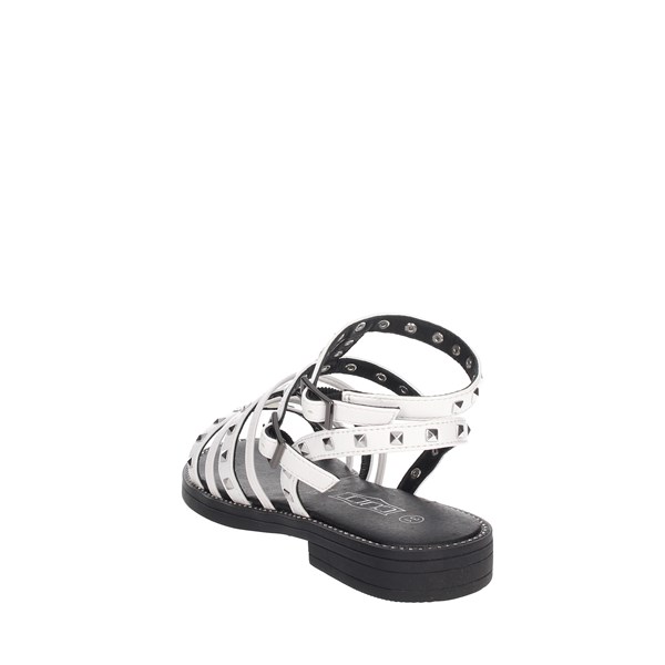 Cult Shoes Flat Sandals White RED-3
