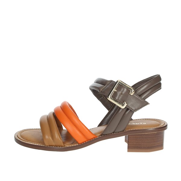 Paola Ferri Shoes Heeled Sandals Brown leather D7426