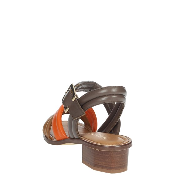 Paola Ferri Shoes Heeled Sandals Brown leather D7426