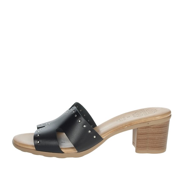 Porronet Shoes Heeled Slippers Black FI2625