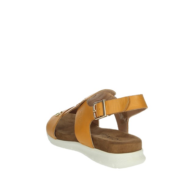 Cinzia Soft Shoes Flat Sandals Brown leather IV14576H