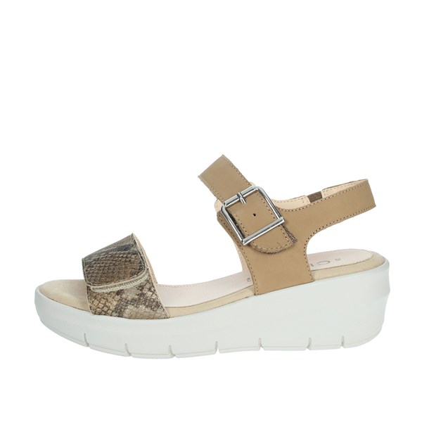 Cinzia Soft Shoes Platform Sandals Brown Taupe IV14578GC