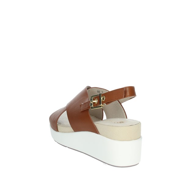 Lumberjack Shoes Platform Sandals Brown leather SWB5906-001