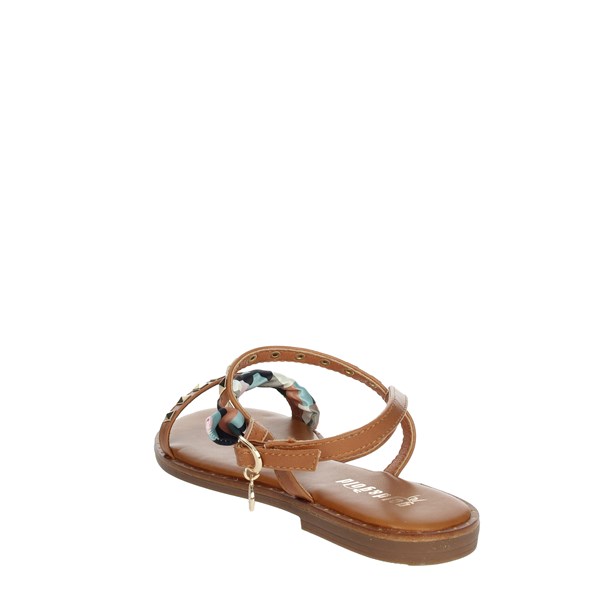 Gold & Gold Shoes Sandal Brown leather GJ527