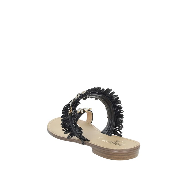 Gold & Gold Shoes Flip Flops Black GL613