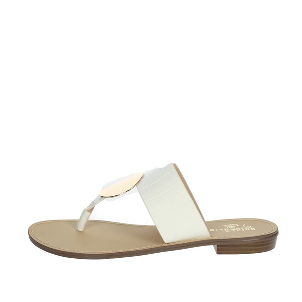 Gold & Gold Shoes Flip Flops White GL632
