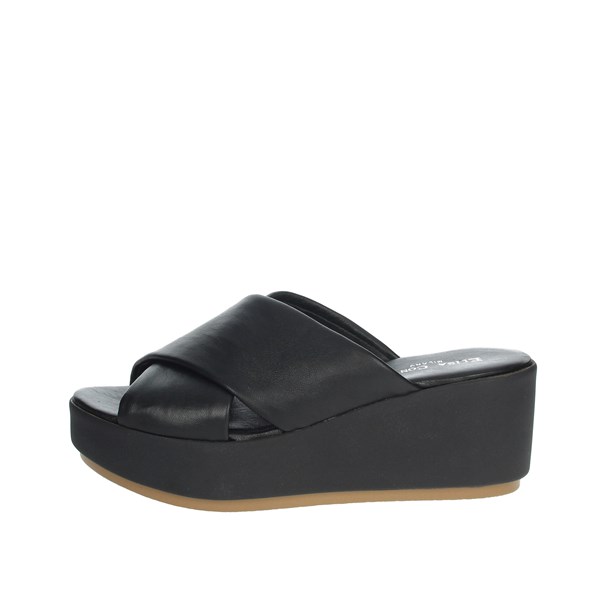 Elisa Conte Shoes Platform Slippers Black MYA