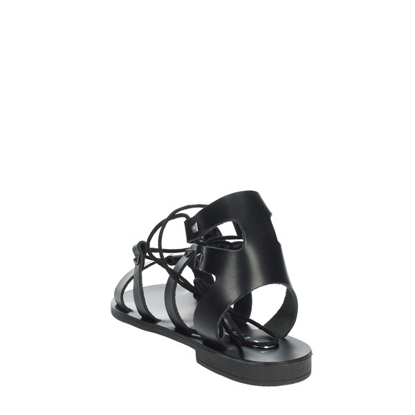 Keys Shoes Flat Sandals Black K-4880
