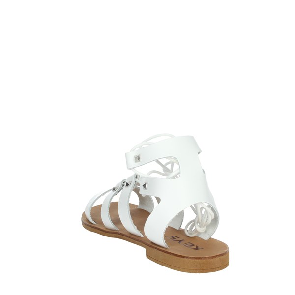 Keys Shoes Sandal White K-4880