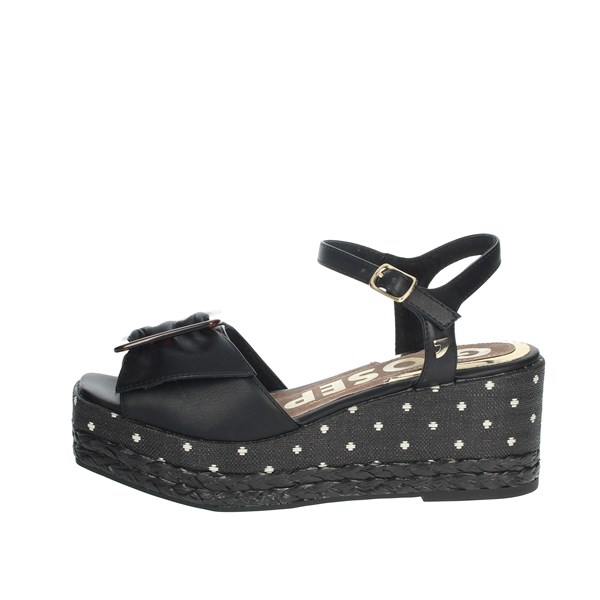 Gioseppo Shoes Platform Sandals Black 62856