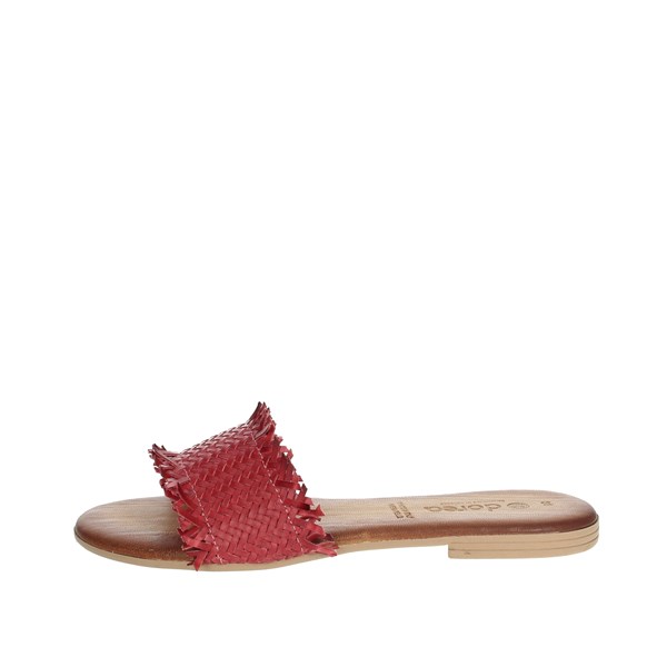 Dorea Shoes Flat Slippers Red MH101