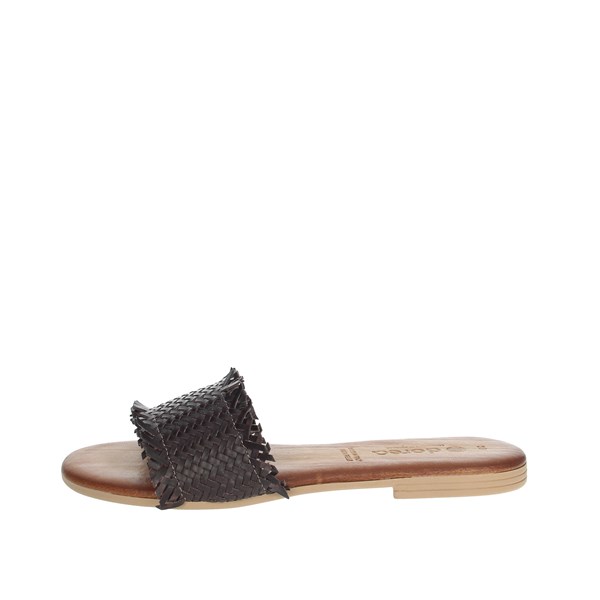 Dorea Shoes Flat Slippers Brown MH101