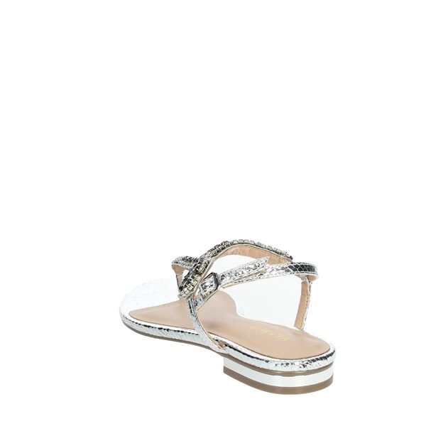 Menbur Shoes Flat Sandals Silver 22345