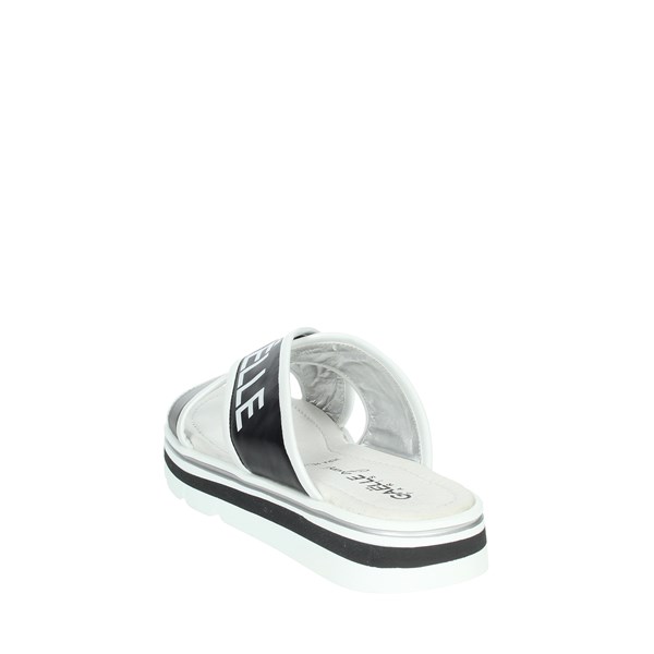 Gaelle Paris Shoes Flat Slippers Black/White G-843