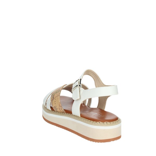 Alviero Martini Shoes Sandal White/Brown leather 0917 0326