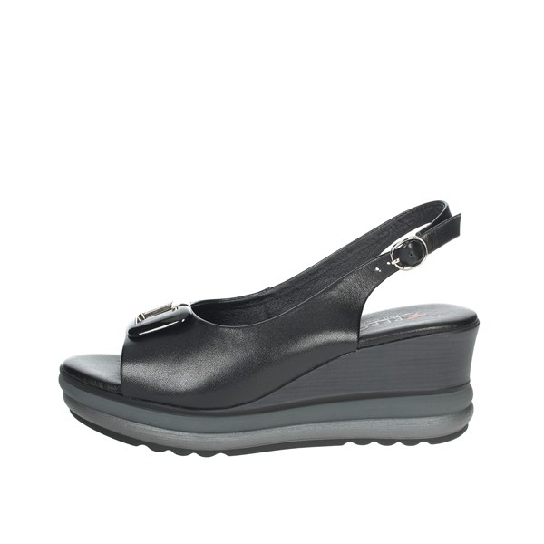 Repo Shoes Platform Sandals Black 20428-E1