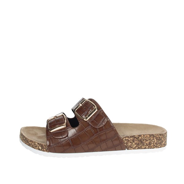 Laura Biagiotti Shoes Flat Slippers Brown 6856