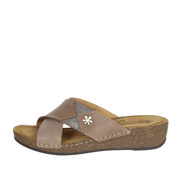 Daisy By Florance Shoes Flat Slippers Brown 22132-1