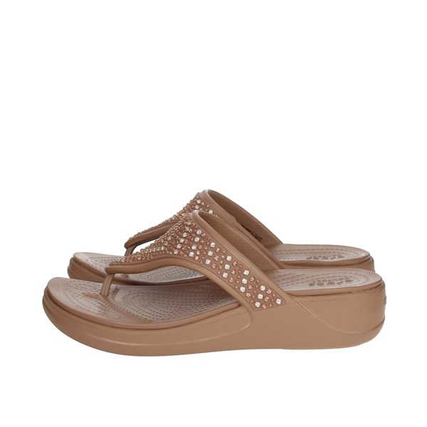 Crocs Shoes Flip Flops Bronze  206843