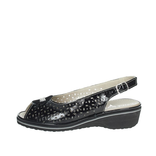 Cinzia Soft Shoes Flat Sandals Black IP1CINZIAT-NC