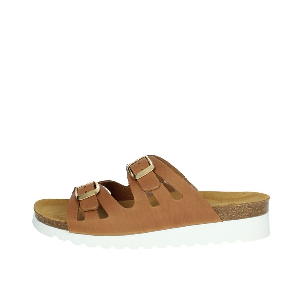 Cinzia Soft Shoes Flat Slippers Brown leather EA0013