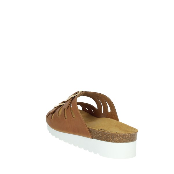 Cinzia Soft Shoes Flat Slippers Brown leather EA0013