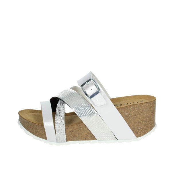 Cinzia Soft Shoes Platform Slippers Silver EA1819LG