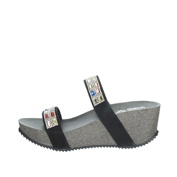 Cinzia Soft Shoes Platform Slippers Black IBG5170