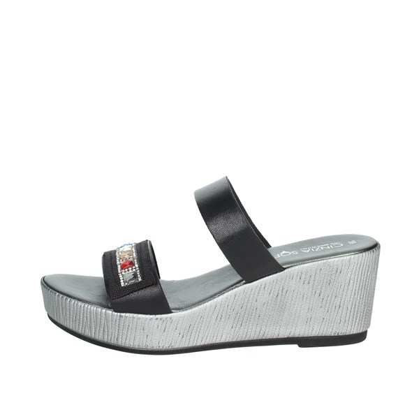 Cinzia Soft Shoes Platform Slippers Black IBG5138-CM