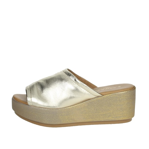 Cinzia Soft Shoes Platform Slippers Platinum  MLGA43-NK