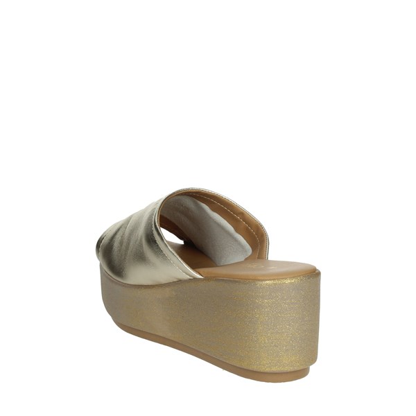Cinzia Soft Shoes Platform Slippers Platinum  MLGA43-NK