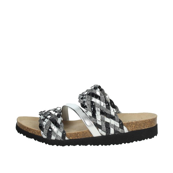 Cinzia Soft Shoes Flat Slippers Black/Silver EA1152