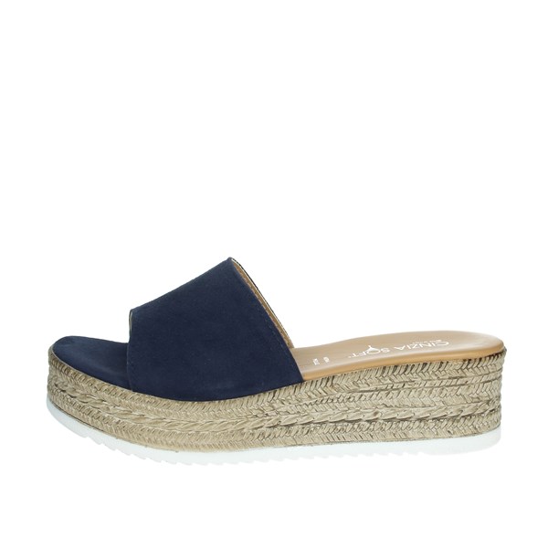 Cinzia Soft Shoes Platform Slippers Blue IAF133047-C