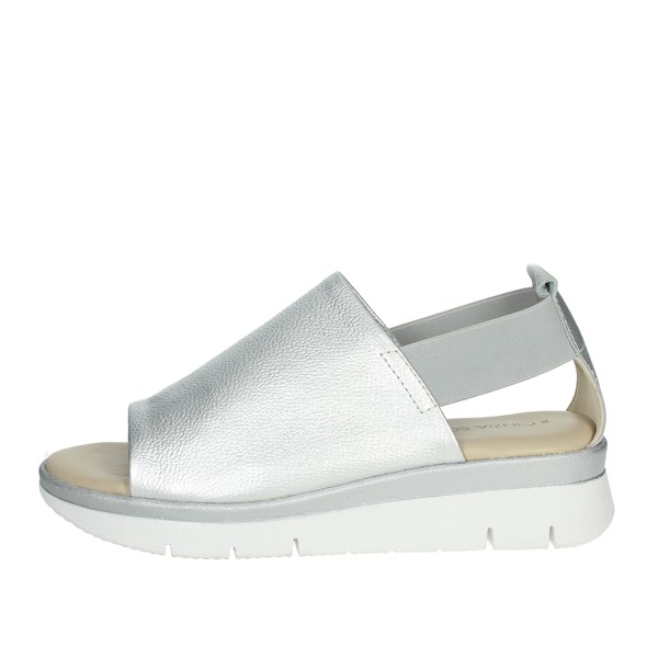Cinzia Soft Shoes Flat Sandals Silver IV12373-D