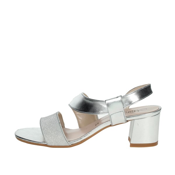 Morgana Shoes Heeled Sandals Silver 01