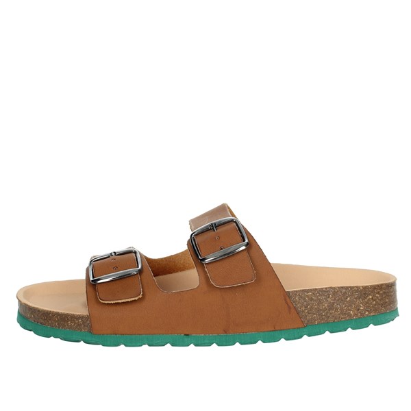 Novaflex Shoes Flat Slippers Brown leather BRENNA