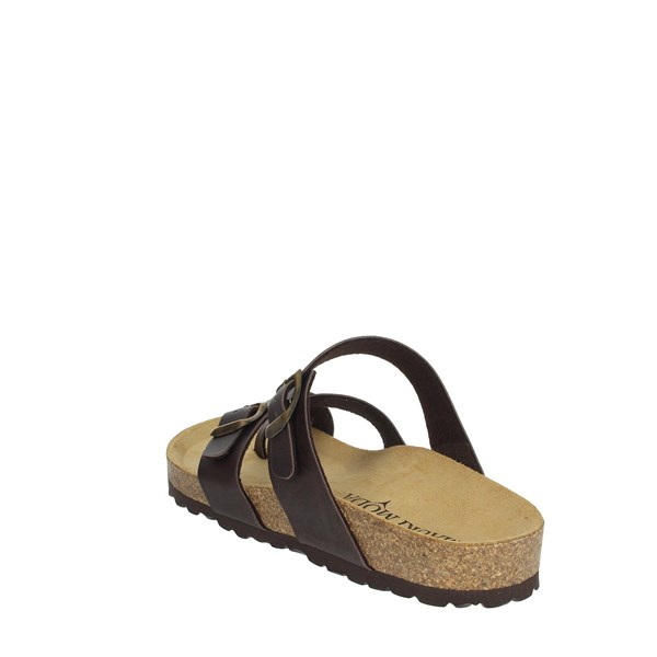 Mauri Moda Shoes Flip Flops Brown EA2114-M