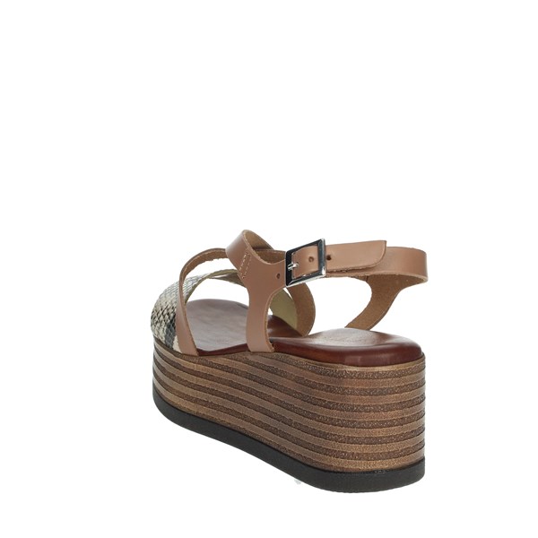 Pregunta Shoes Platform Sandals Brown leather IBG5129-VD