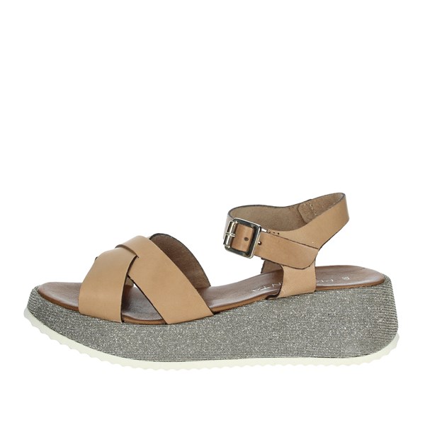 Pregunta Shoes Platform Sandals Brown leather IBH7153